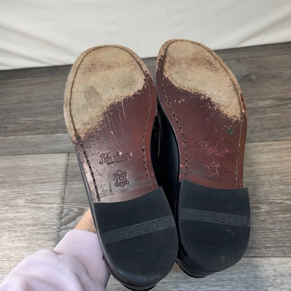 Florsheim Elegant Black Leather Slip-Ons men’s loafers size 11.5 (j240)
